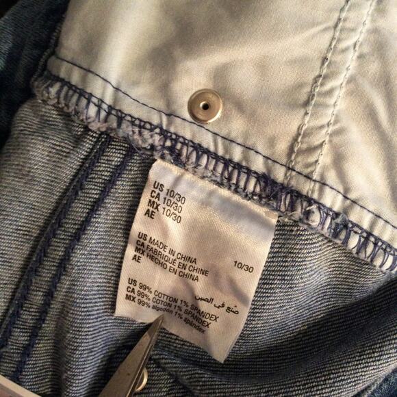 NEW INC Tapered High Rise Ankle Jean acid wash Blue 10 - Picture 5 of 6